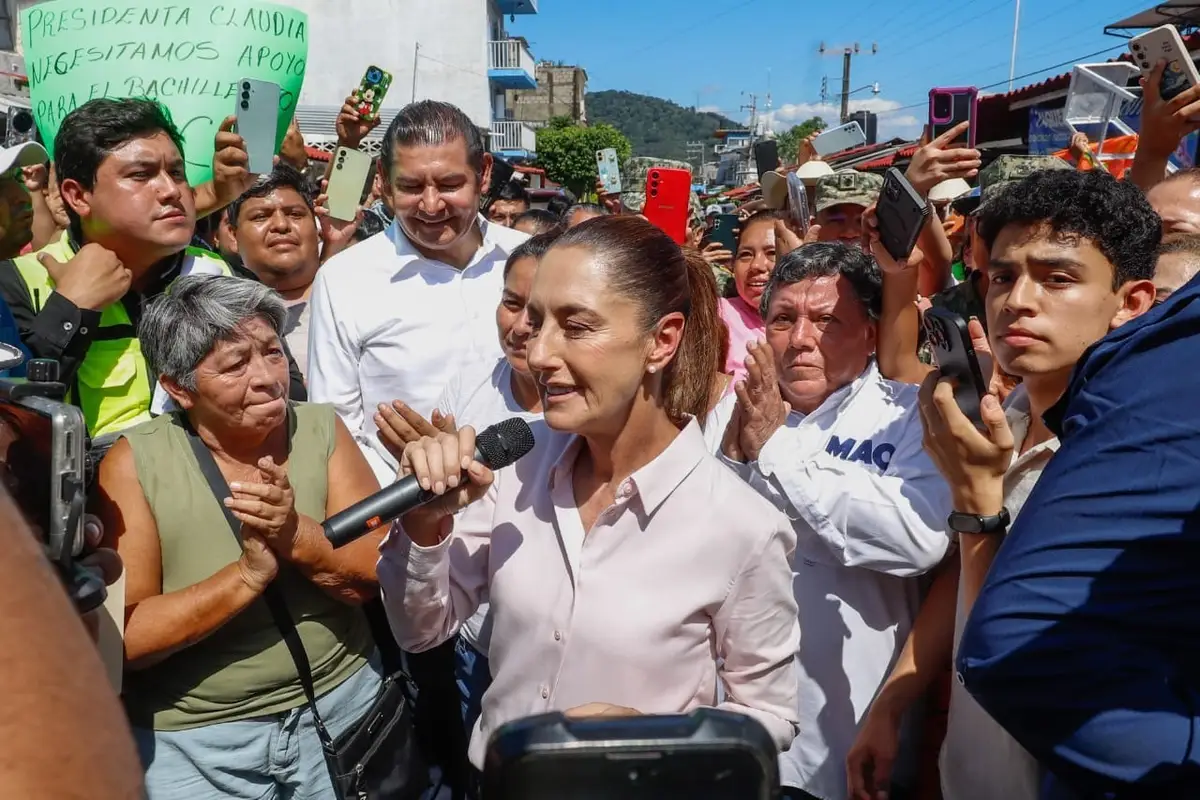 La Ceiba recibe atención prioritaria tras desastre natural, presidenta Sheinbaum atiende a damnificados