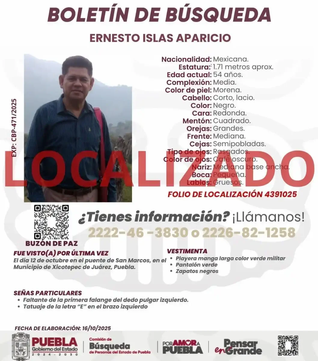 Localizan sin vida a Ernesto Islas, van 21 defunciones por lluvias en Sierra Norte de Puebla
