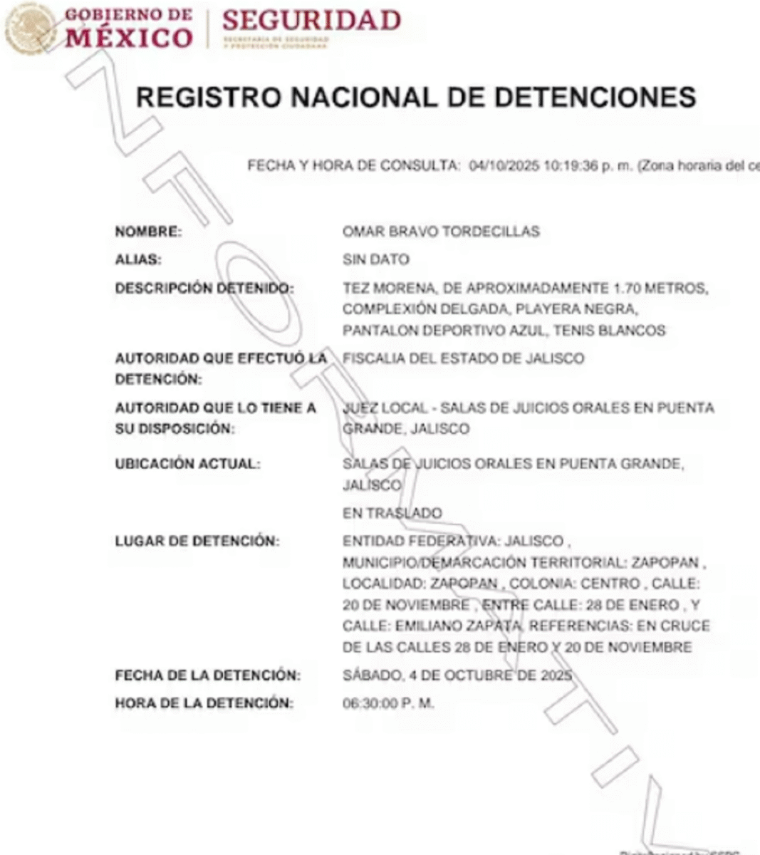 Detienen a Omar Bravo en Jalisco