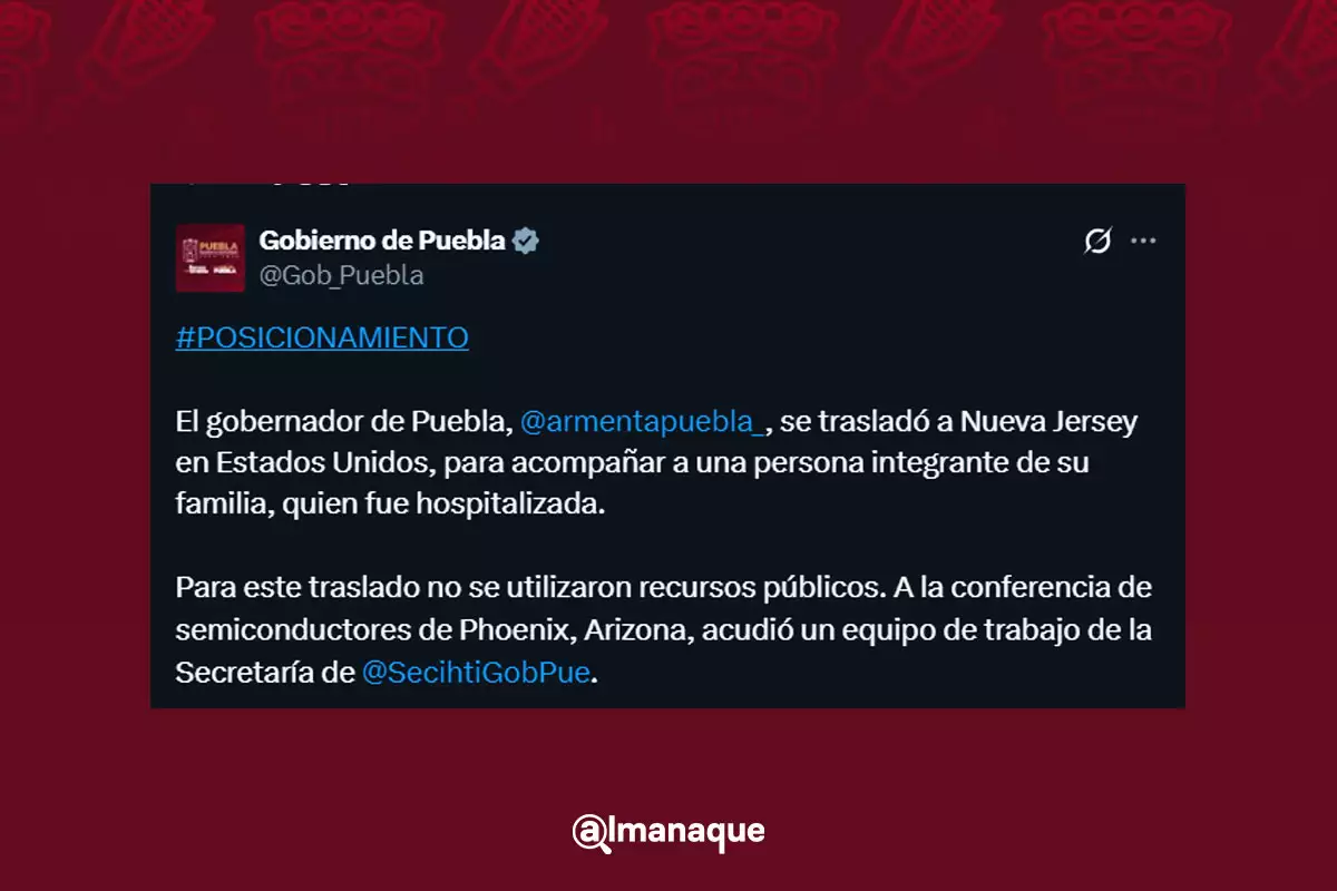 Armenta viajó a Nueva Jersey por emergencia familiar