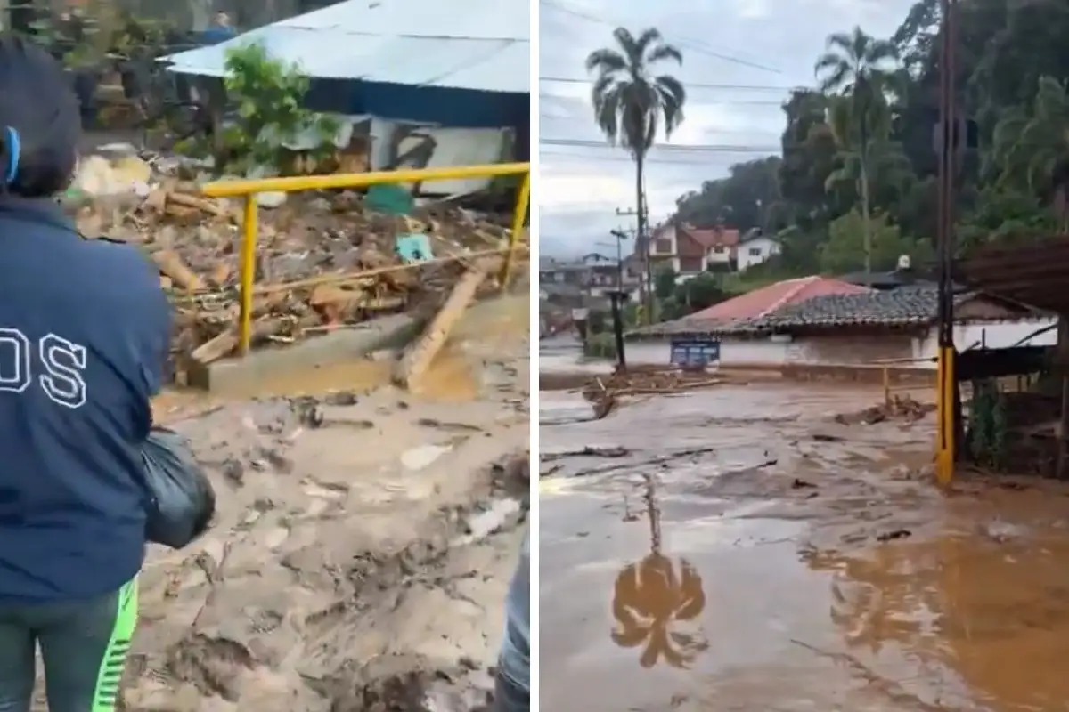 Así el Río Chiquito se desbordó en Huauchinango