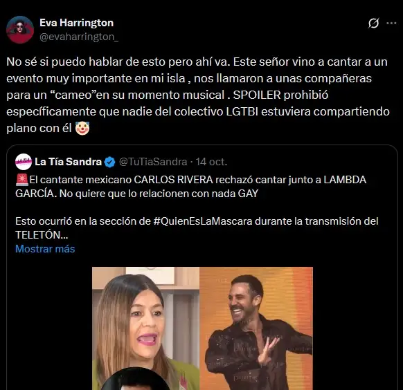 ¿Por qué Carlos Rivera se negó a cantar con Lambda García?