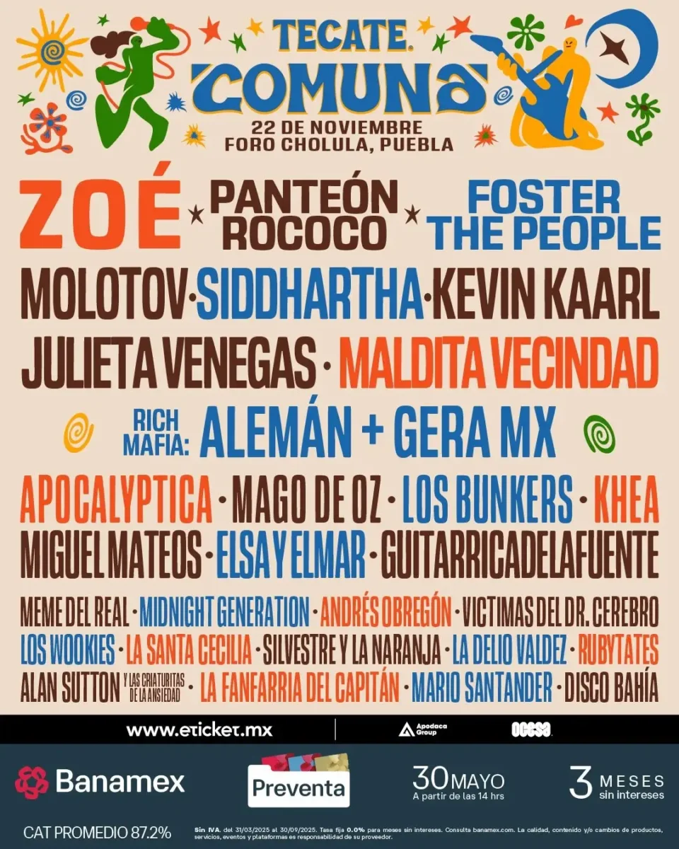 Conciertos en Puebla en noviembre 2025