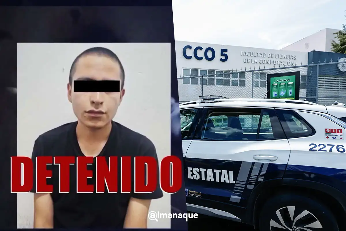 Detienen a estudiante de la BUAP que amenazó con realizar un tiroteo; aseguran un arma de fuego