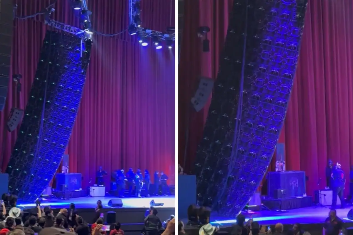 Pantalla del Auditorio Nacional se cae en pleno concierto de Alex Lora