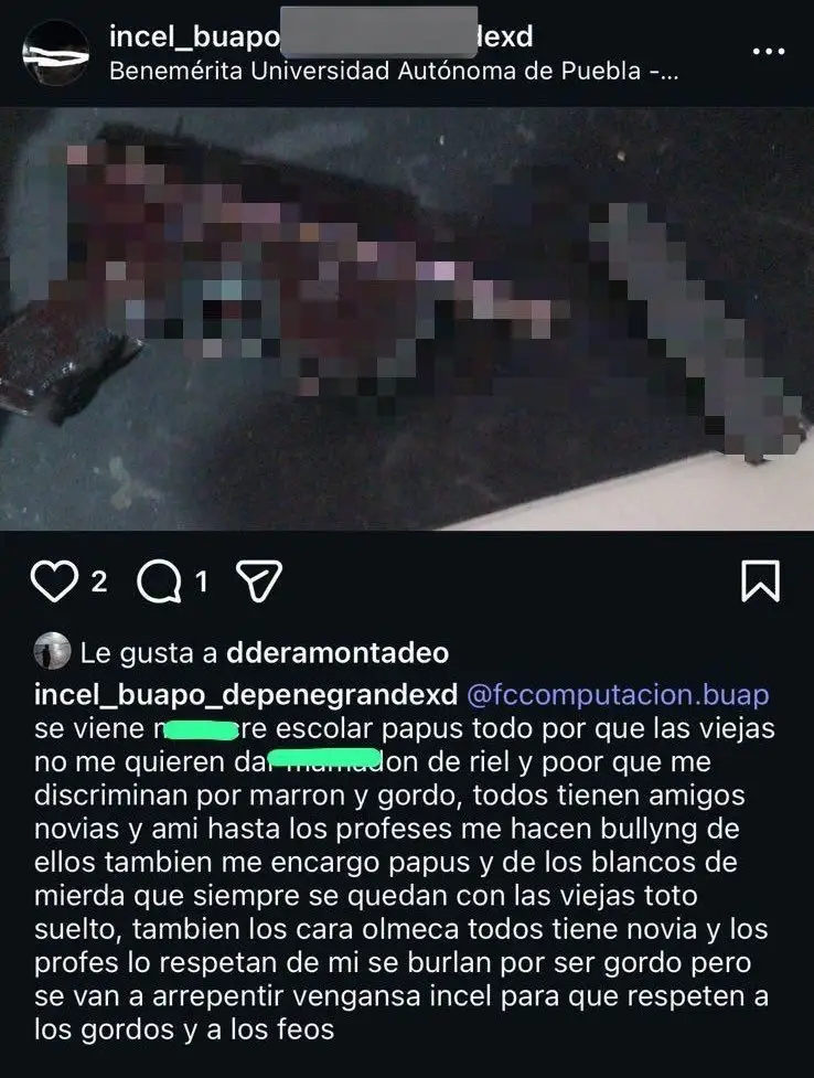 Alumno de Computación amenaza con tiroteo en la BUAP