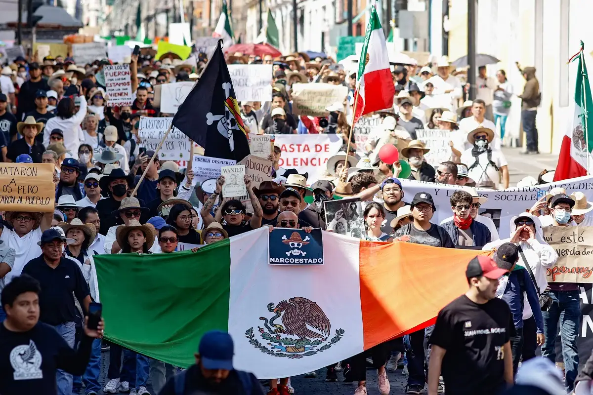 El PAN detrás de la marcha de la Generación Z en Puebla