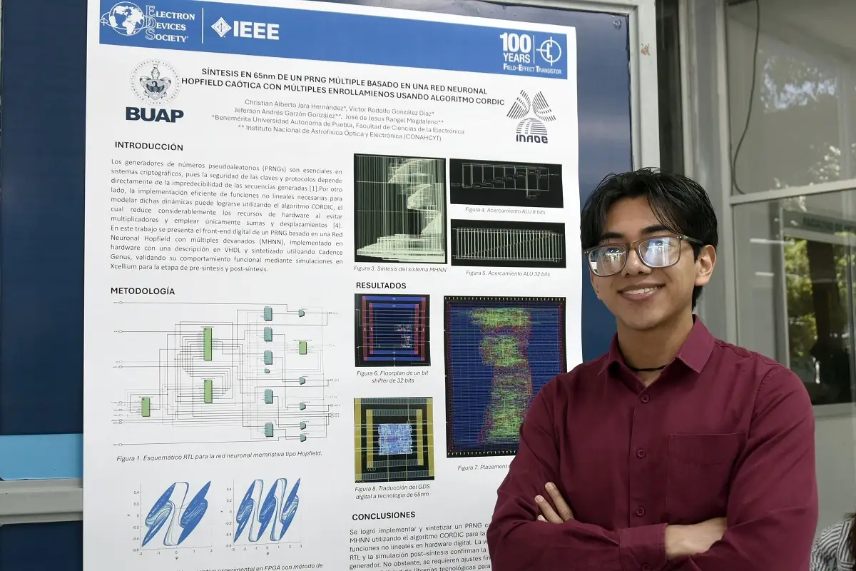 Exponen estudiantes BUAP, miembros de la IEEE, proyectos de ciencia y tecnología