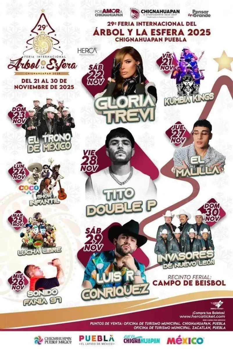 Esta es la cartelera del Festival de la Esfera Chignahuapan 2025