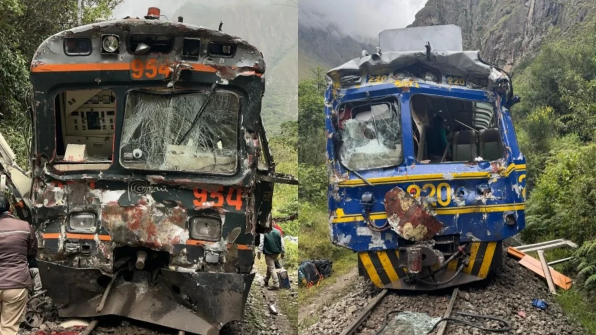 Choque de trenes en Machu Picchu