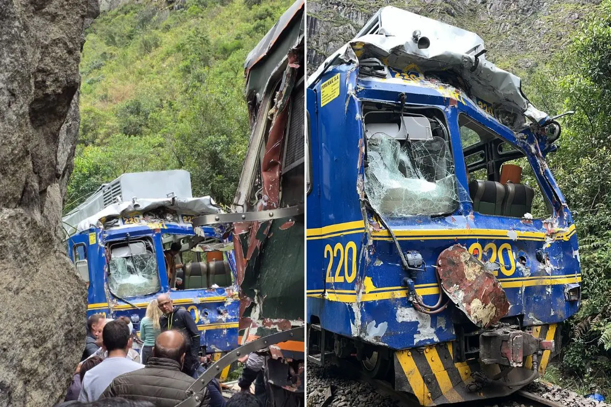 Choque de trenes en Machu Picchu