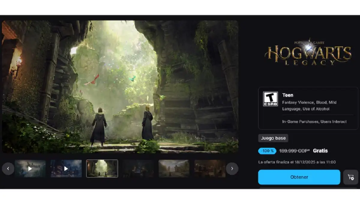 Hogwarts Legacy se puede obtener sin costo por tiempo limitado en Epic Games