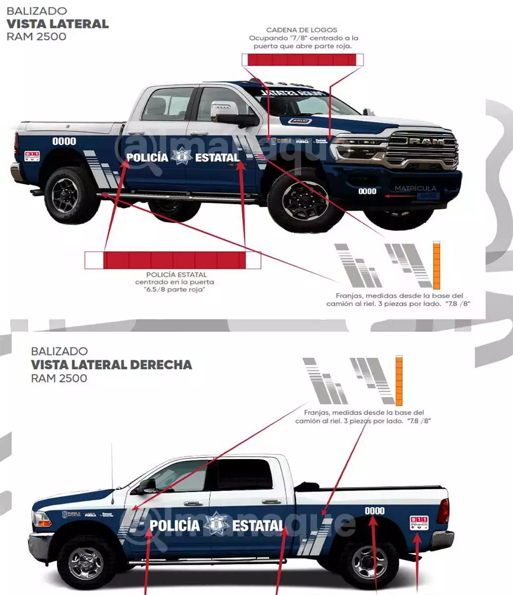 Cambiarán imagen de patrullas de la SSP de Puebla: Así se verán