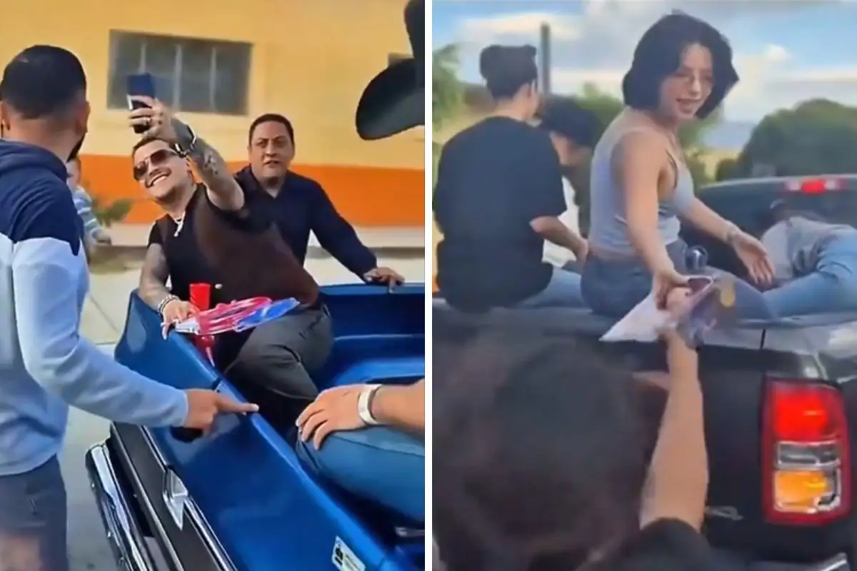Ángela Aguilar y Christian Nodal regalan juguetes
