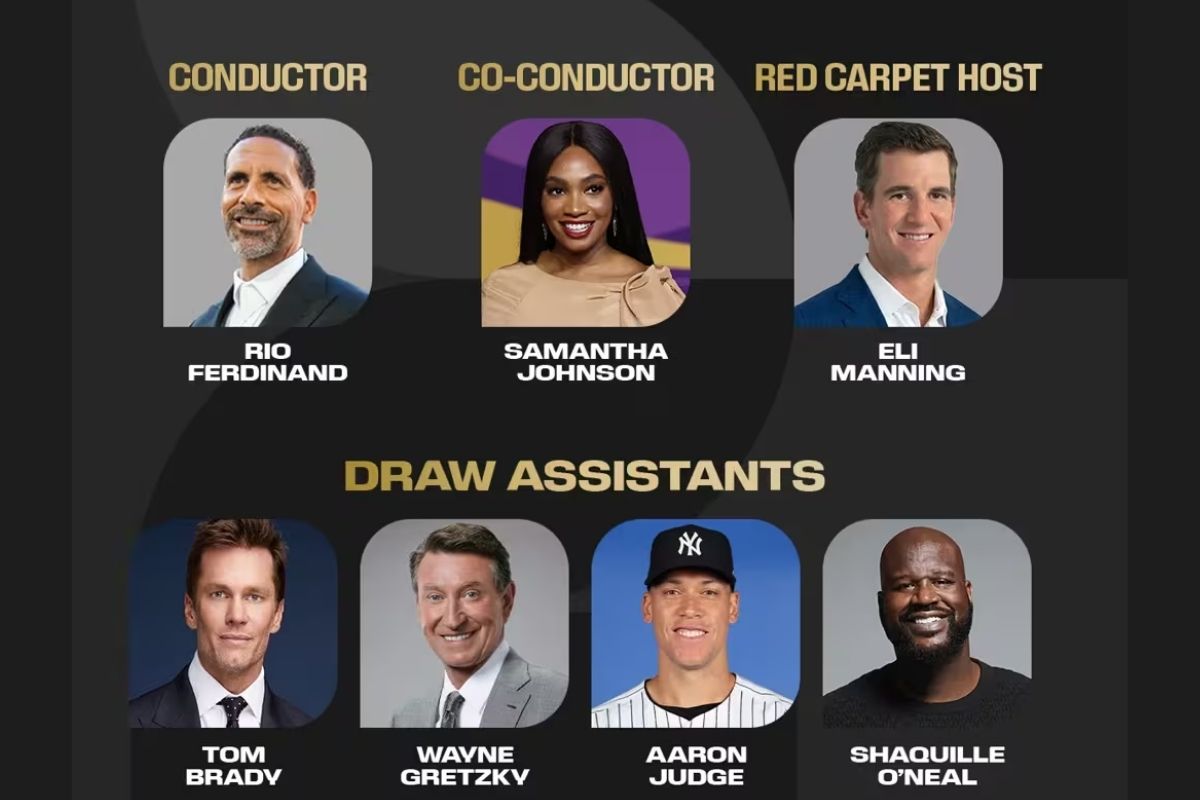 conductores del sorteo del mundial 2026