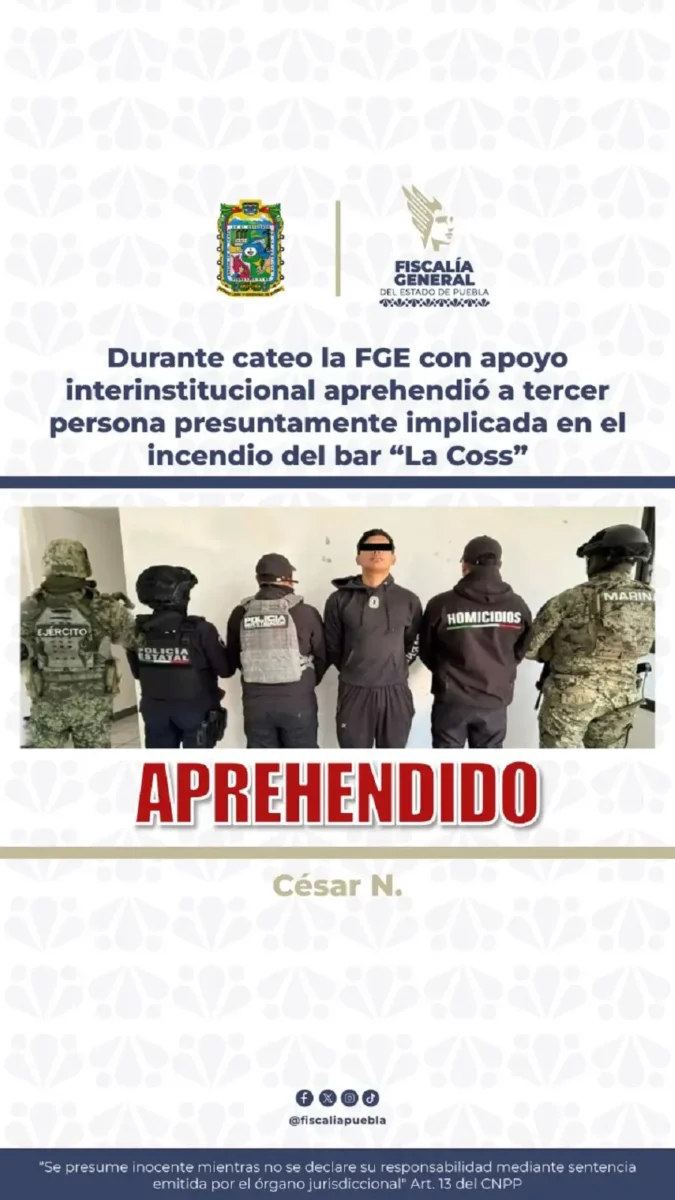 Detienen al cuarto involucrado en el ataque al bar Lacoss