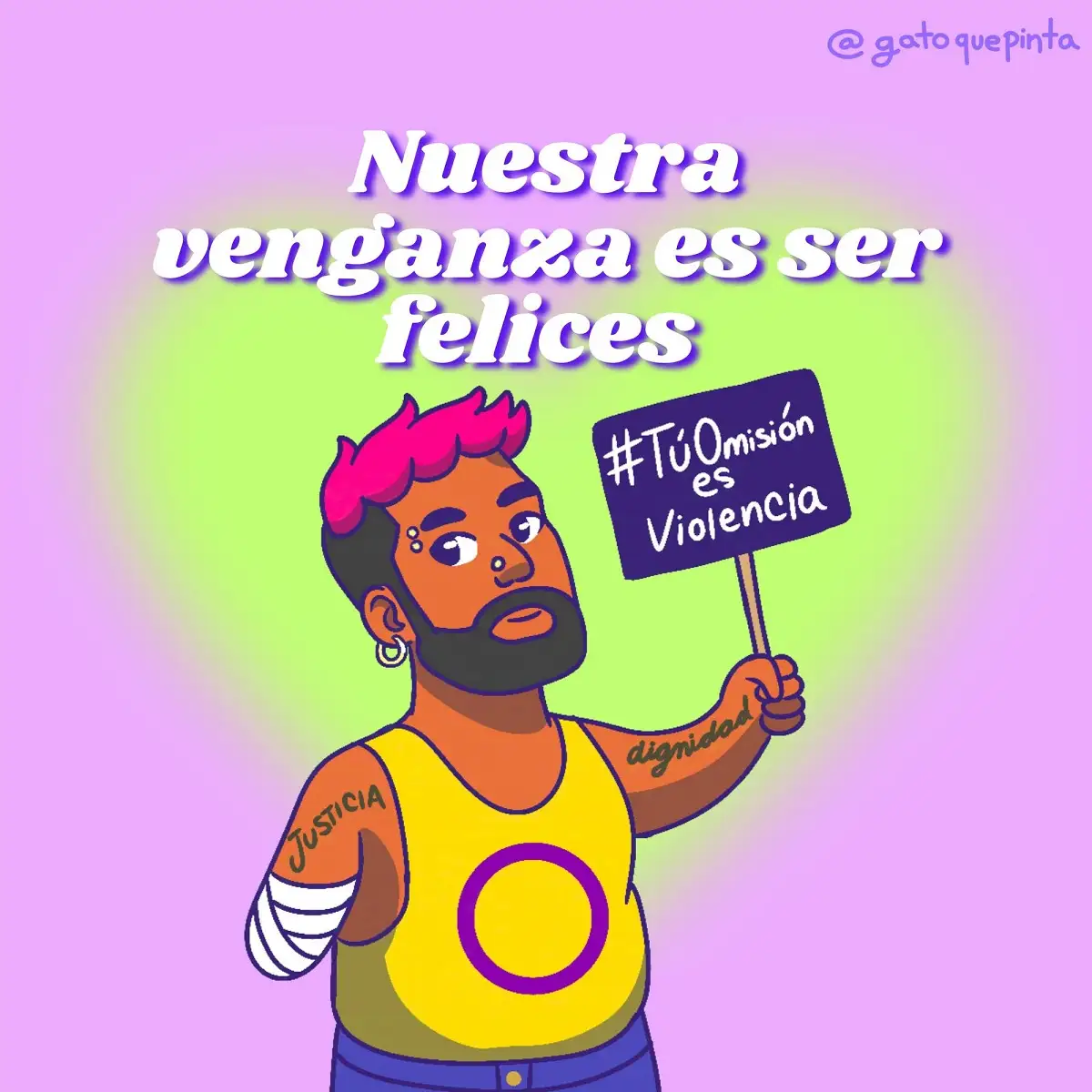 ¿Quién es Gato Que Pinta, artista poblana y activista no binarie que ha sufrido acoso? 3 Quién es Gato Que Pinta