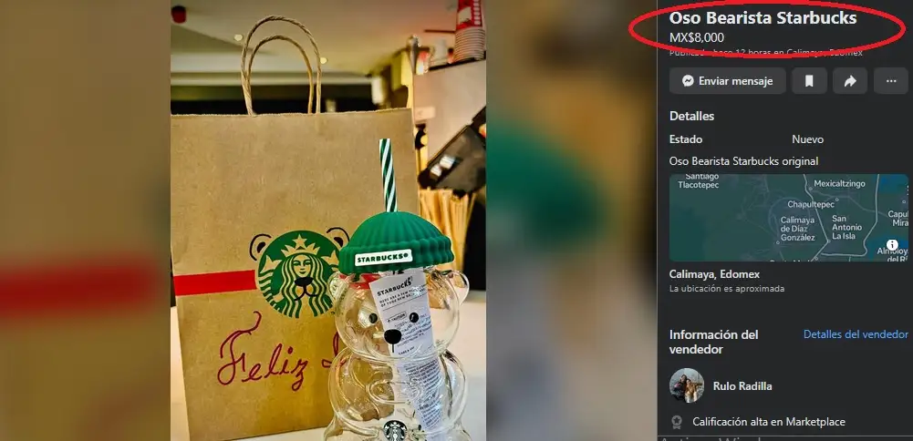 Revenden vaso de oso de Starbucks hasta en 5 mil pesos