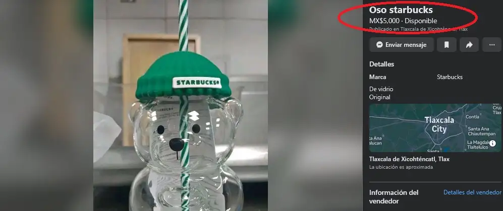 Revenden vaso de oso de Starbucks hasta en 5 mil pesos