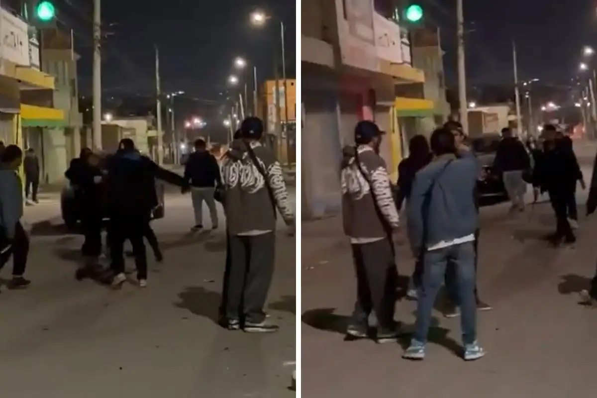 (VIDEO) Jóvenes protagonizan riña en colonia El Salvador