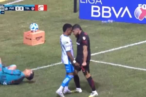 Bronca en el Puebla vs Toluca: así se calentaron los ánimos
