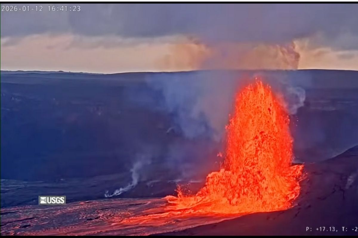 La impresionante erupción del volcán Kilauea- es la primera de 2026 1