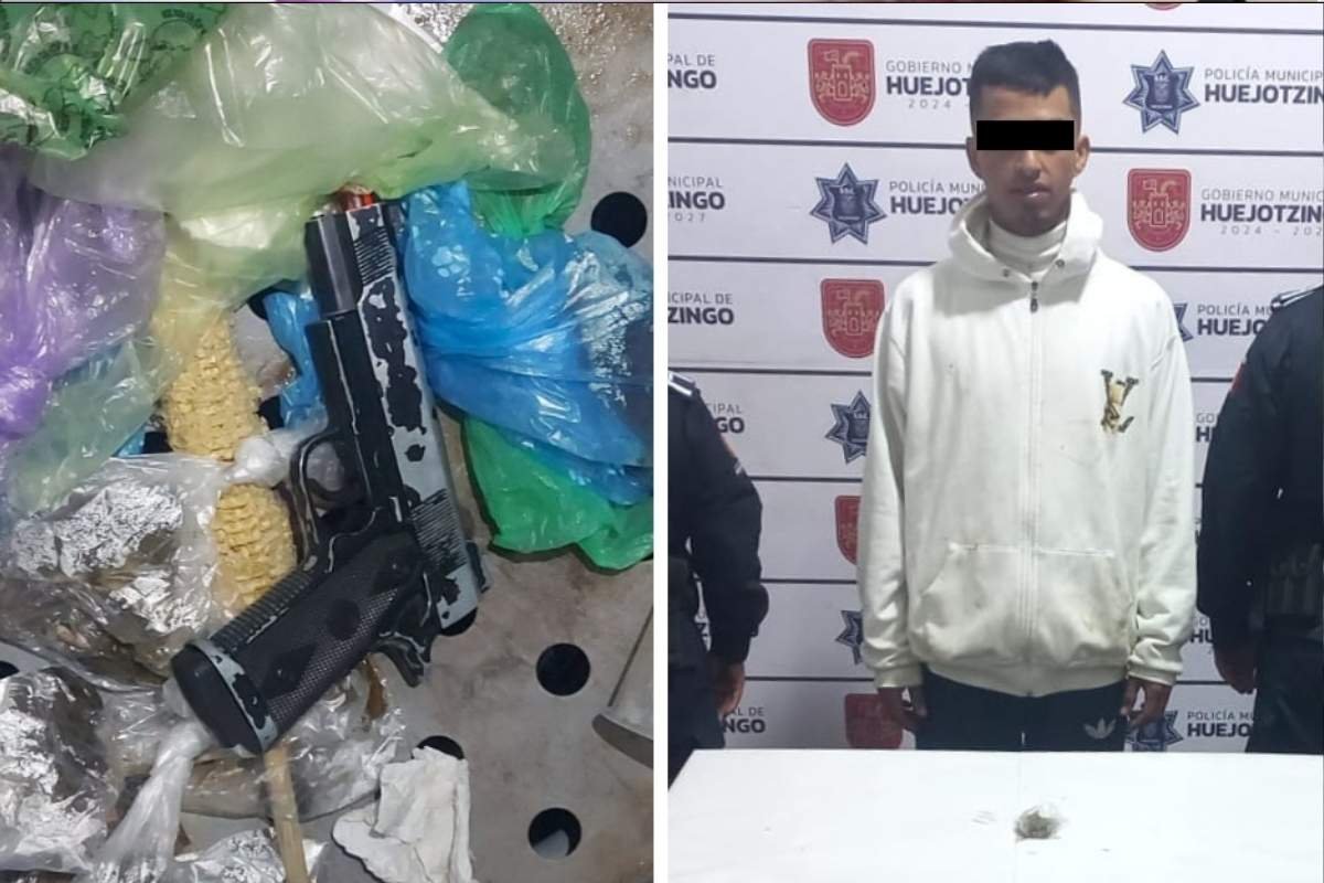 Refuerza SSC de Huejotzingo la seguridad- Asegura armas, droga y vehículos robados en diverso operativos