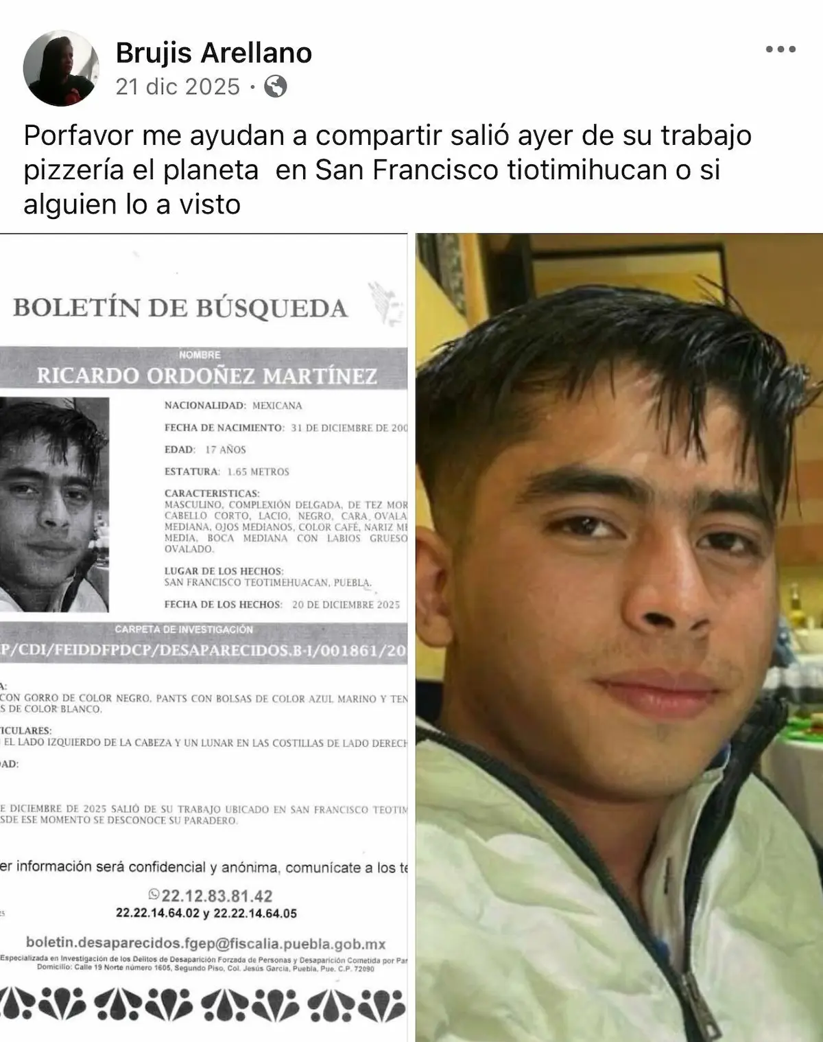 Uno de los muertos hallados cerca de Africam Safari, era Ricardo N. menor desaparecido en Puebla