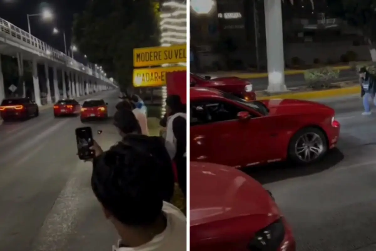 Captan arrancones en el bulevar Hermanos Serdán entre tres autos