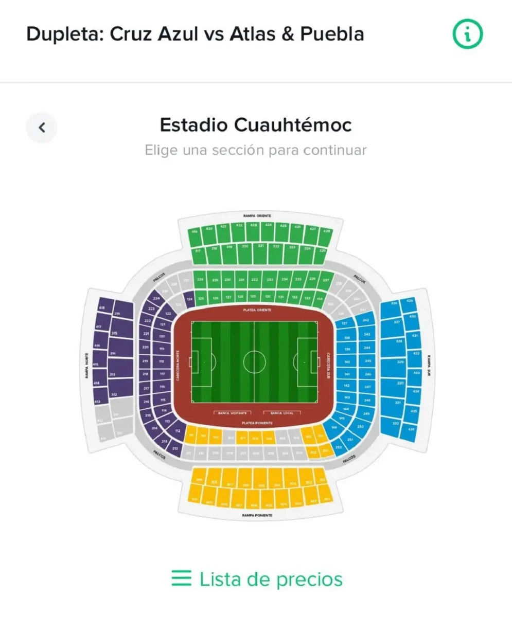 Revelan precios de los boletos del Cruz Azul en el Cuauhtémoc vs Atlas y Puebla
