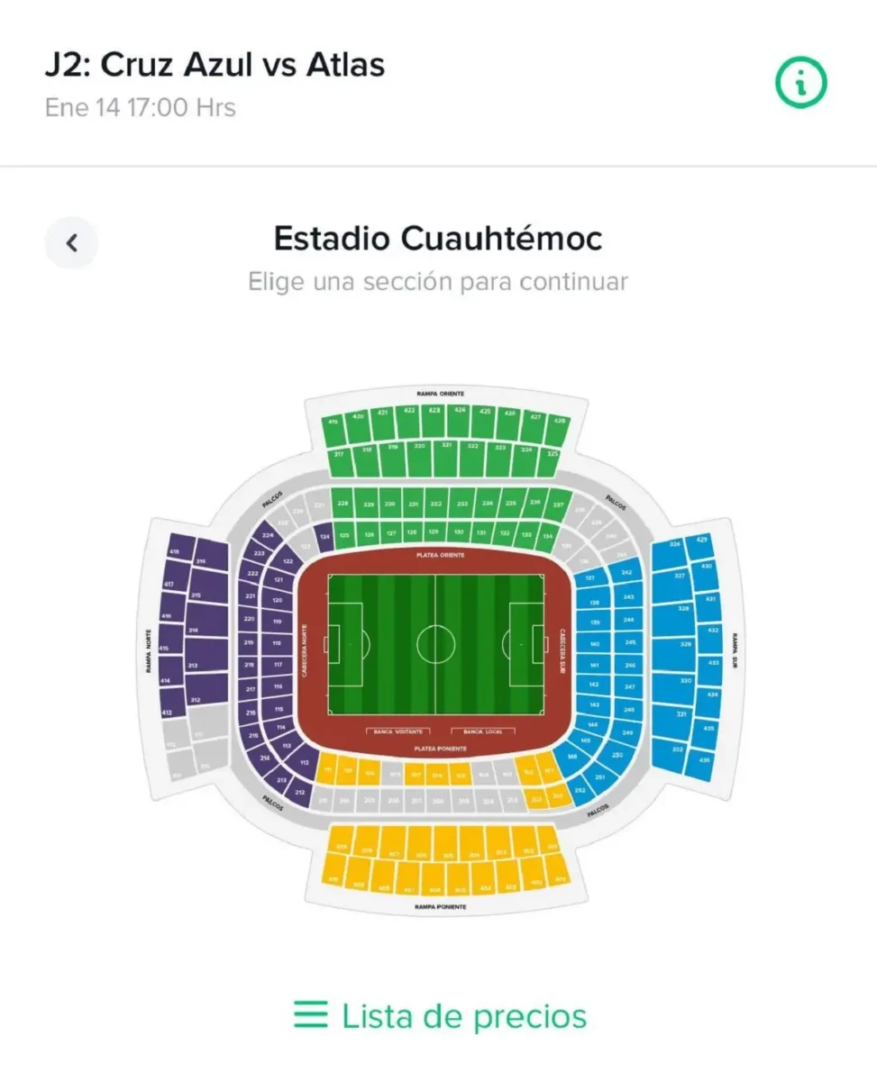 Revelan precios de los boletos del Cruz Azul en el Cuauhtémoc vs Atlas y Puebla