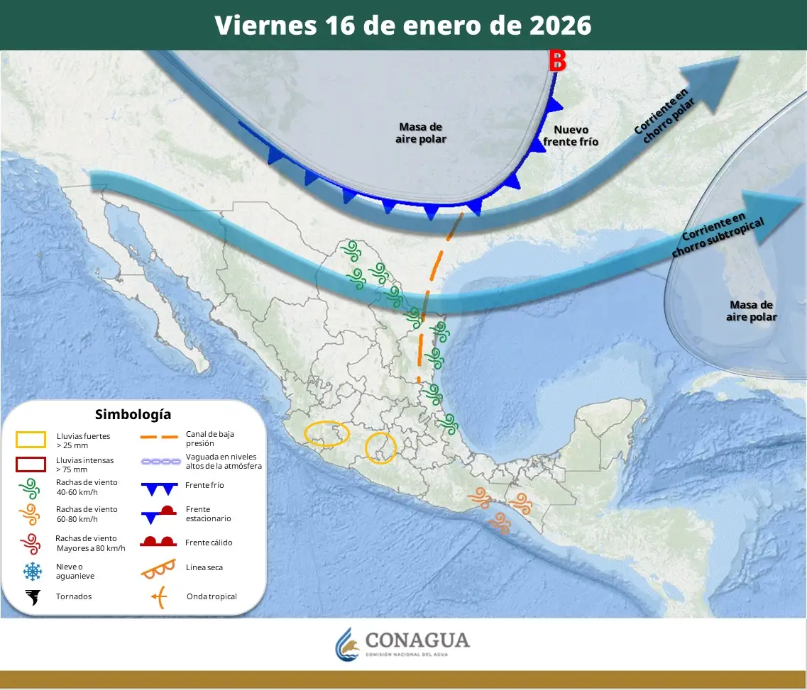 Clima en Puebla hoy 16 de enero