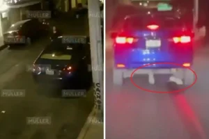 Presunta conductora que arrastró a motociclista escapó tras ir a su casa