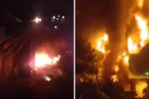 Explota pipa en la México-Tuxpan tras caer de un puente