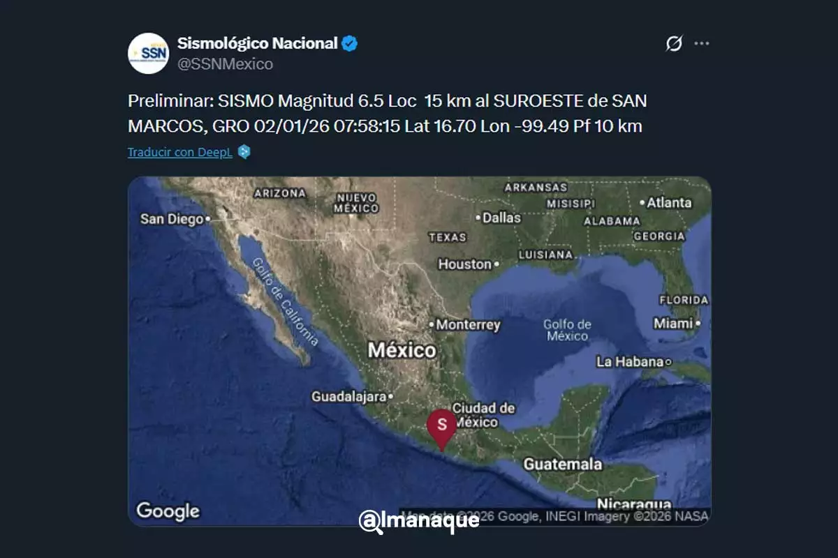 portada sismo guerrero 2 de enero