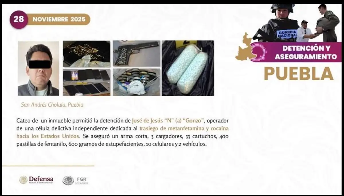 García Harfuch destaca reducción de homicidios en Puebla en un 41%