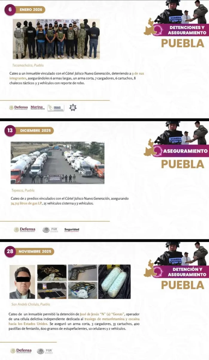 García Harfuch destaca reducción de homicidios en Puebla en un 41%