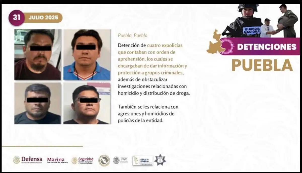 García Harfuch destaca reducción de homicidios en Puebla en un 41%