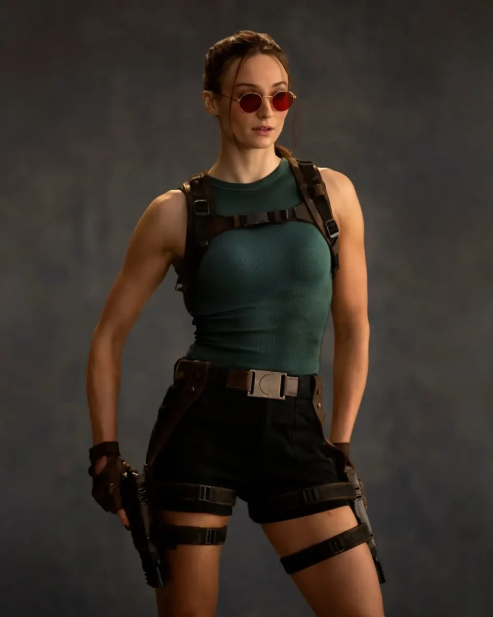 Así se ve Sophie Turner como Lara Croft
