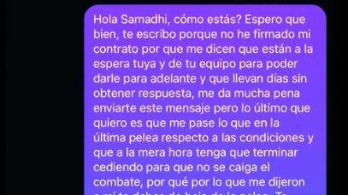 Alana rompe el silencio sobre Samadhi Zendejas y la cancelación de su pelea en el Supernova