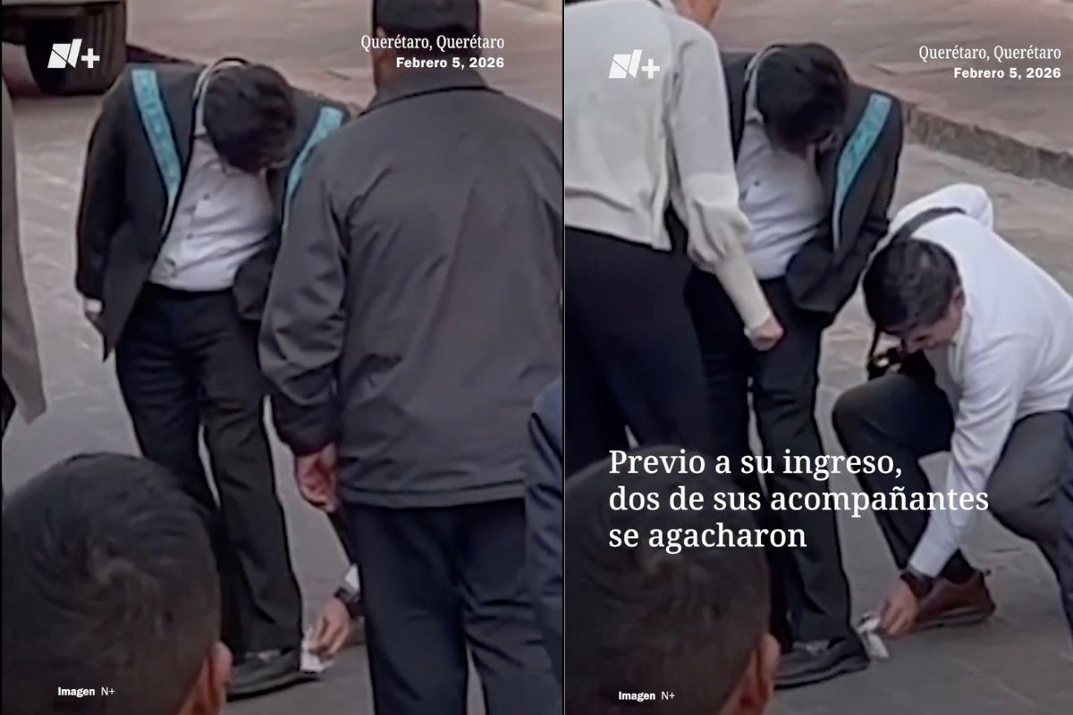 Captan a colaboradores limpiando zapatos al ministro presidente de la SCJN 