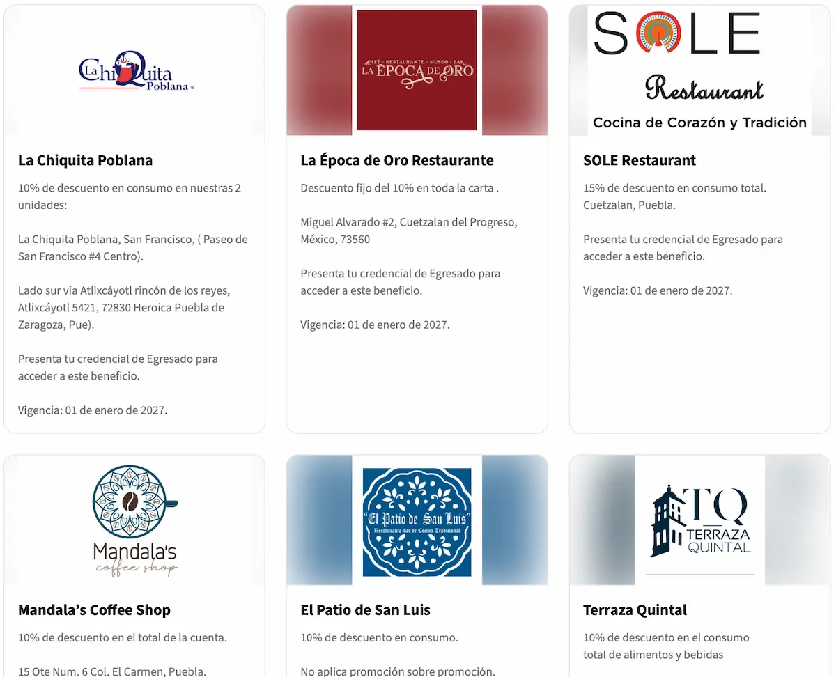 Estos son los beneficios para egresados BUAP; participan 37 establecimientos