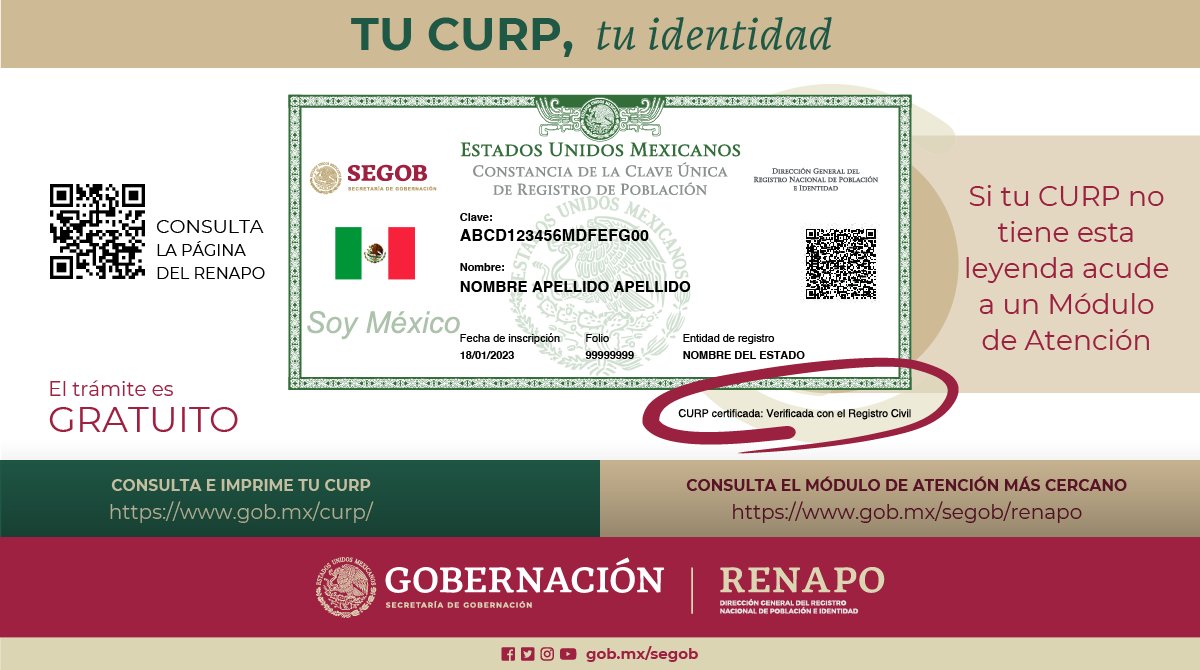 Cómo obtener la CURP certificada de forma gratuita