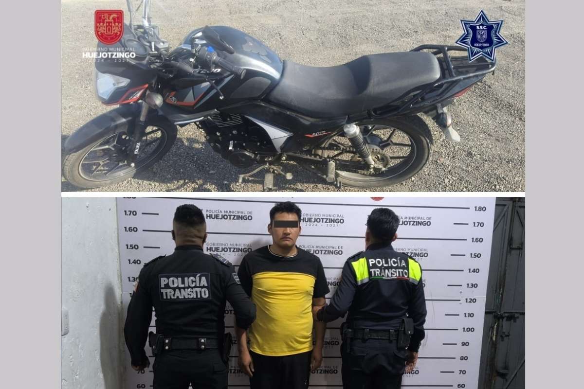 Golpe al robo de vehículos- SSC de Huejotzingo asegura unidades y detiene a un implicado 1