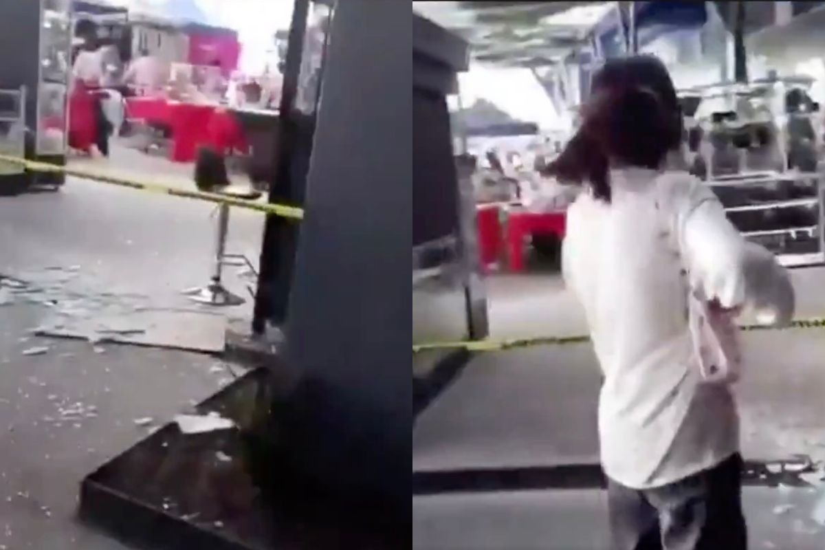 VIDEO: Ráfaga de viento rompe domo de cristal en Plaza Vía San Sebastián y deja lesionados 4 Ráfaga de viento rompe domo de cristal en Plaza Vía San Sebastián