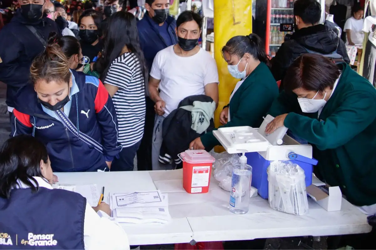 Así fue la jornada de vacunación en el Mercado Hidalgo