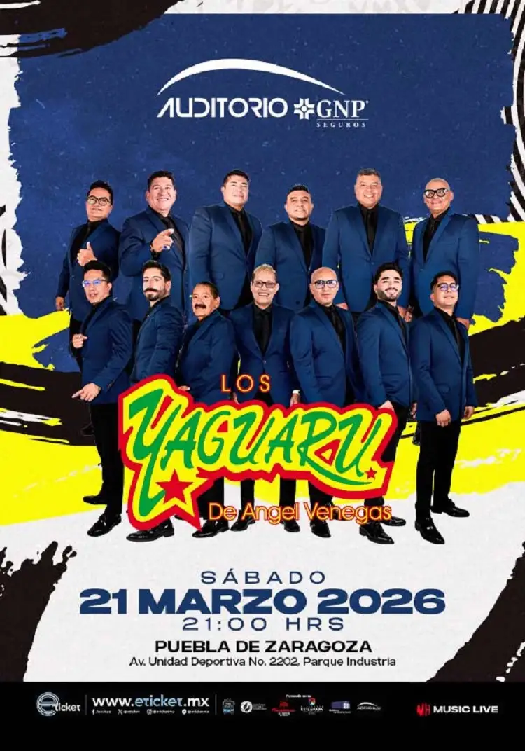 Los Yaguarú en Puebla: Fecha y precios de boletos
