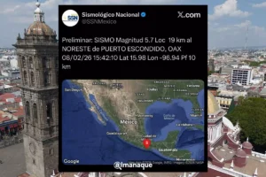 Sismo hoy 8 de febrero: ¿Dónde fue el epicentro que activó la alerta presidencial en Puebla?