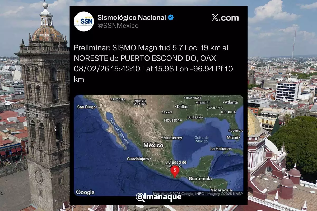 Sismo hoy 8 de febrero: ¿Dónde fue el epicentro que activó la alerta presidencial en Puebla?
