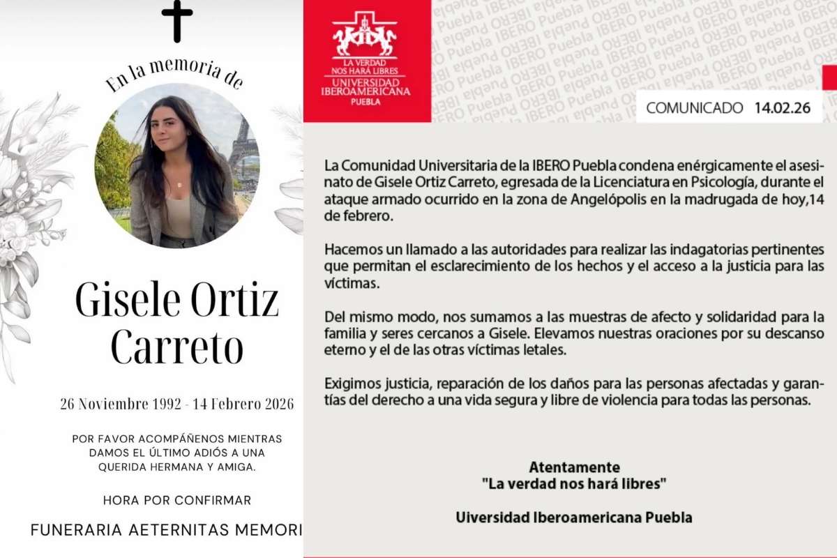 Ibero Puebla pide justicia por Gisele Ortiz, joven asesinada en el Despecho de Angelópolis